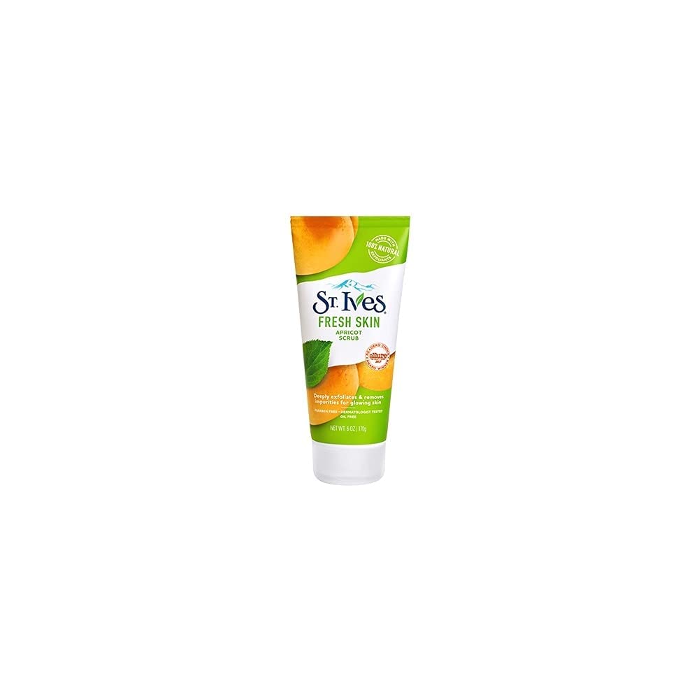 St Ives Fresh Skin Exfoliating Face Scrub, Apricot, 6 oz (Pack of 2)