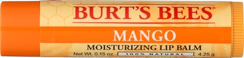 Burt's Bees Mango Moisturizing Lip Balm for Unisex, 0.15 Ounce