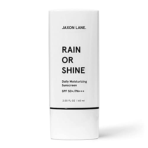RAIN OR SHINE Anti Aging Face Sunscreen SPF 50 for Clear Skin with Green Tea, Hyaluronic Acid, Vitamin E Oil, Ginseng Extract, Licorice Root - SPF