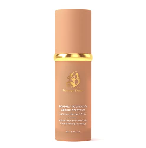 Bio Mimic Foundation Medium Spectrum by Forever Bloom; Protecting from Sun with SPF50; Foundation for Gym, Sports, Dancing Makeup for Mature Beauty and Personal Care Forever Bloom Default Title