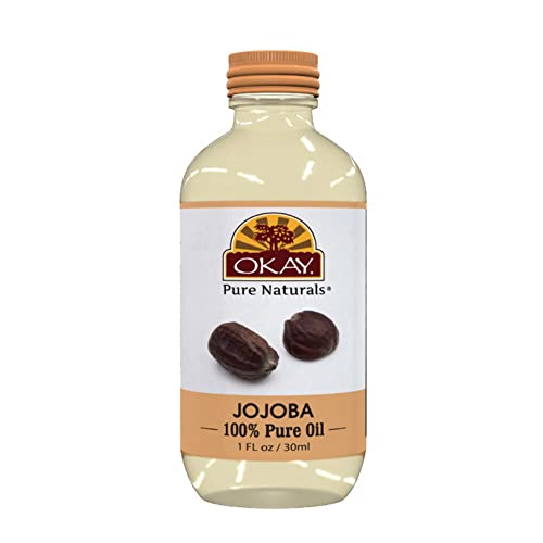 OKAY | Jojoba Oil | For Hair and Skin | Deep Conditioning Treatment | 100 % Pure Oil | Free of Paraben, Silicone | 1 oz