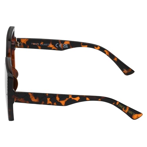Vince Camuto Women's VC1064 Oversized 100% UV Protective Square Sunglasses. Luxe Gifts for Her, 62 mm, Tortoise