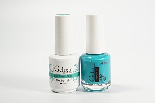 Gelixir Duo Matching Gel and Nail Polish, Made in USA. (083-Sea Green) Beauty & Personal Care Gelixir