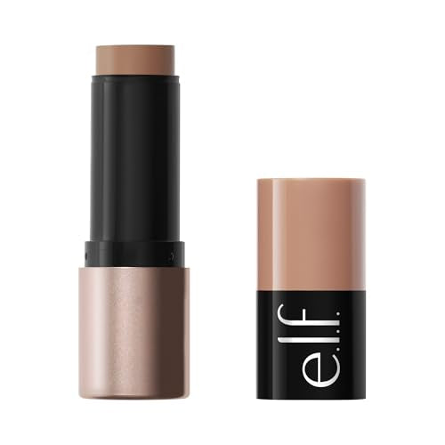 e.l.f. Soft Glam Cream Bronzer Stick, Buildable Cream Bronzer for A Long-Lasting Sculpted Glow & Satin Finish, Twist-Up Design, Vegan & Cruelty-Free