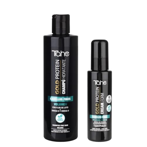 Tahe Gold Protein for Fine Hair Small Kit - Shampoo 300ml + Styling Cream 100ml