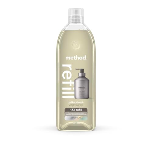 Method Premium Gel Hand Wash Refill, Violet + Lavender, 34 Ounce, 1 pack, Packaging May Vary (Packaging May Vary)