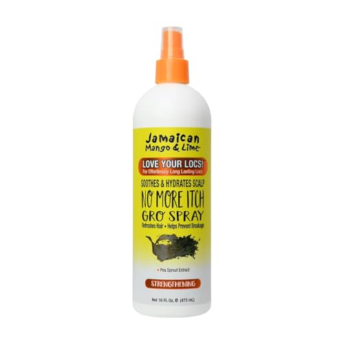 Jamaican Mango & Lime No More Itch Spray - Soothing Scalp Regular Relief for Locs, Braids, Twists & Protective Styles - 16 oz (Pack of 1)