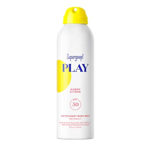 Supergoop! PLAY Antioxidant Body Mist w/Vitamin C - 6 fl oz - SPF 50 PA++++ Broad Spectrum Sunscreen - Body Spray - Great for Active Days - Sunny Beauty and Personal Care Supergoop! Default Title