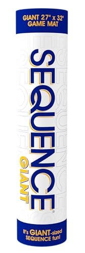 Jax Giant (aka Jumbo) SEQUENCE Game - Tube Edition with Cushioned Mat (27" x 32") Cards and Chips, Package Colors May Vary.