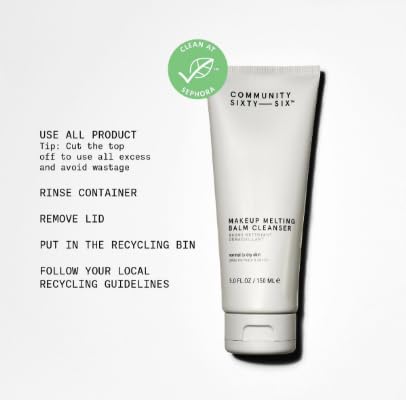 COMMUNITY SIXTY-SIX Skincare Line (5.0 FL OZ, Makeup Melting Balm Cleanser) Cruelty and Fragrance Free, Vegan