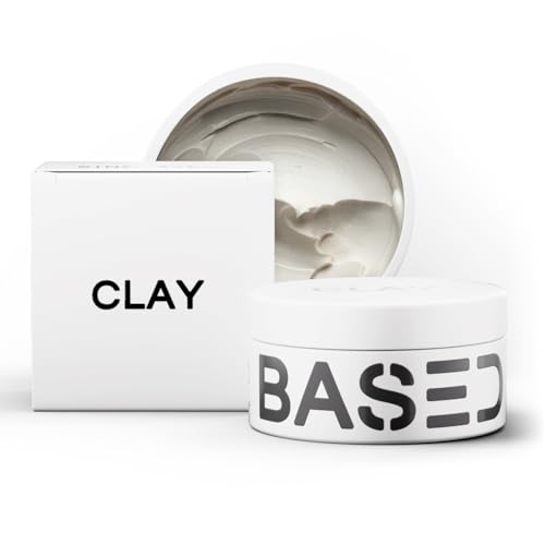 BASED Hair Clay for Men, Premium Hair Clay with Strong Hold, Texturizing Finish, & Low Shine, Hair Styling for Medium, Thick, Straight, or Wavy Hair Beauty and Personal Care BASED BODYWORKS Default Title