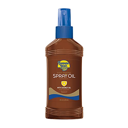 Banana Boat Deep Tanning Spray SPF 4, 8 Ounces Each, (Value Pack of 9)