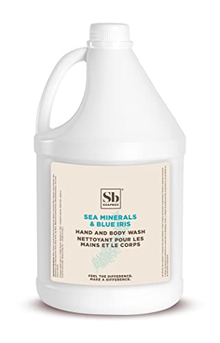 Soapbox Liquid Hand Soap & Body Wash, Sea Minerals & Blue Iris - Gentle, Moisturizing Hand & Body Cleanser, Vegan, Cruelty Free Hand Soap Refill