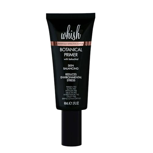Whish Botanical Primer with Bakuchiol - Minimizes Pores, Wrinkles & Evens Skin Tone With Natural Retinol Alternative - Hydrating Makeup Primer For All