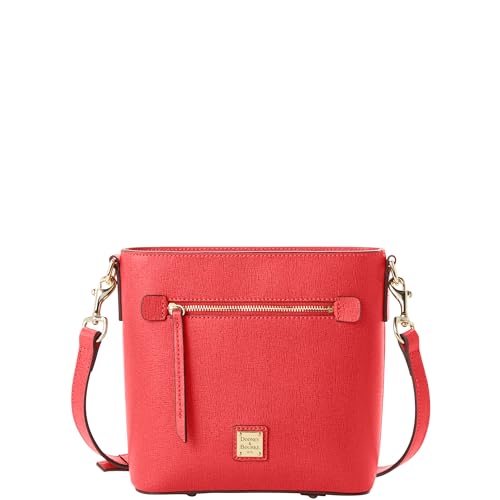 Dooney & Bourke Handbags for Women, Saffiano Leather Small Crossbody Bags for Women - Red
