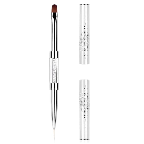 1Pcs Dual Ended Hard Gel Nail Brushes for Builder Gel&Polygel,Salon-Grade Nail Art Design Tools,Nail Brush Professional Nail Art(Rhinestone Handle) Beauty and Personal Care starfa lab Default Title
