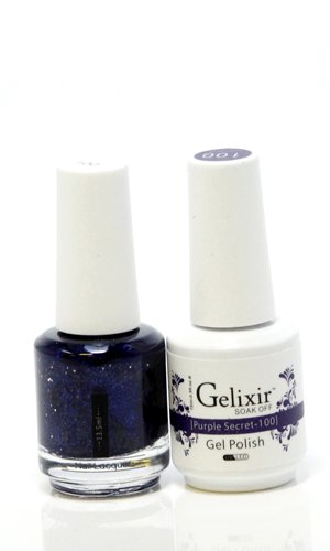 Gelixir matching color gel & nail lacquer Purple Secret - 100 Beauty & Personal Care Niumcraft