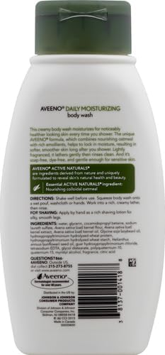 AVEENO Active Naturals Daily Moisturizing Body Wash 12 oz (Pack of 7)