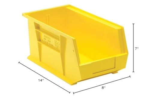 Quantum Storage QUS240 Ultra Stack and Hang Bins - 14-3/4" x 8-1/4" x 7" - 12 Pack