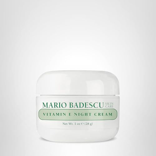 Mario Badescu Vitamin E Night Cream, Anti Wrinkle Face Cream for Dry or Sensitive Skin, Facial Skin Care Infused with Ultra-Rich Skin-Softening Oils