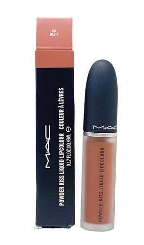MAC Cosmetics Powder Kiss Liquid Lipcolour - 951 Habit (Peachy nude) .17 oz / 5 ml