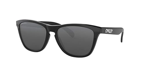 Oakley Unisex OO9013 Frogskins Square Sunglasses, Polished Black/Prizm Black, 55 mm