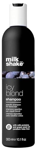 milk_shake icy blond shampoo | award winning toning shampoo with black pigment to cool brassy and enhance platinum blonde hair | ideal for maintaining Beauty and Personal Care milk_shake Default Title