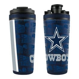 WinCraft Dallas Cowboys Navy 26oz 4D Stainless Steel Ice Shaker