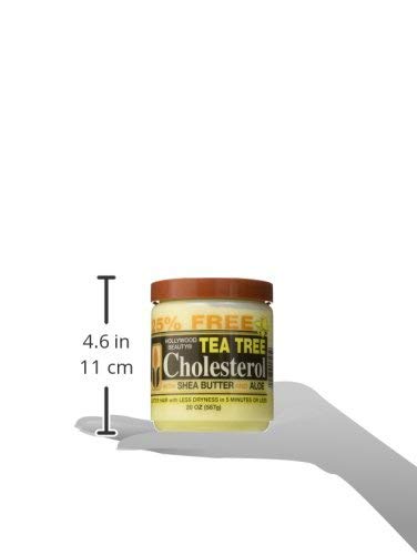 Hollywood Beauty Tea Tree Cholesterol With Shea Butter & Aloe, Green , 20 Oz