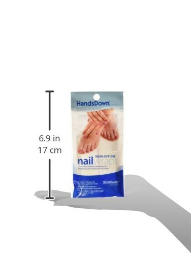 Graham Hands Down Nail Soak Off Gel Wraps, 10 Count