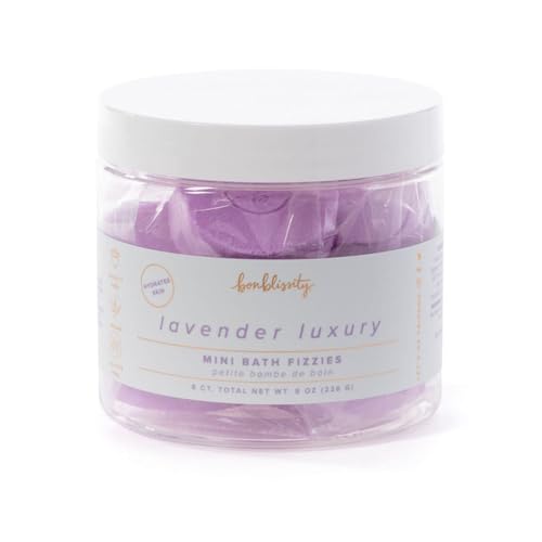 Bonblissity Mini Bath Bombs for Women, 8 pcs - Lavender Luxury Scented Fizzies, Multipurpose Moisturizing Bath Bomb, Shower Steamer, or Foot Soak…