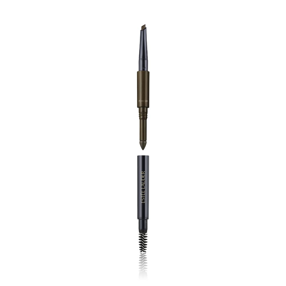 Estée Lauder The Brow Multi-Tasker 3-in-1 Tool | Eyebrow Pencil, Powder and Brush, 08 Granite
