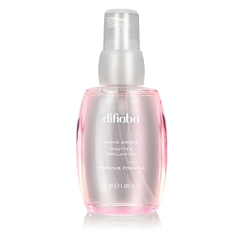 DIFIABA Hibiscus Formula™ Shine Drops - Lightweight Hair Serum for Instant Gloss & Frizz Control - Color Safe, UV & Heat Protection - Non-Greasy