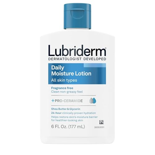 Lubriderm Daily Moisture Lotion Fragrance Free 6 oz (8 Pack)