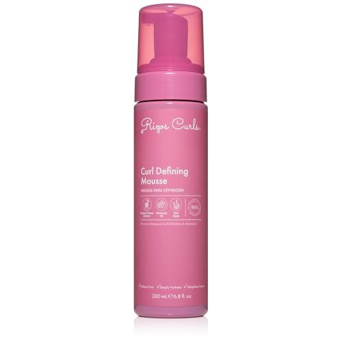 Rizos Curls Curl Defining Mousse - Lightweight Foam for Volume & Hydration - Shine & Definition for Every Curl Pattern: Wavy, Curly, Coily 1a-4c Hair
