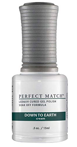 LeChat - Perfect Match Gel Polish - Down To Earth - Shadow Gray-Green with Cream Finish - (0.5 Ounce) - Easy Application - Soak Off Formula Beauty & Personal Care LECHAT