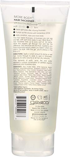 GIOVANNI COSMETICS More Body Hair Thickener Volumizing Styling GEL - More Body And Thickness Exactly Where You Need It And Want It (6.8 Ounce/200
