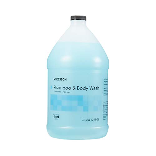 McKesson Body Wash and Shampoo - 1 Gallon Bulk Refill Full Body Wash with Aloe, Summer Rain Scent - Sensitive Skin & Hair 2?in?1