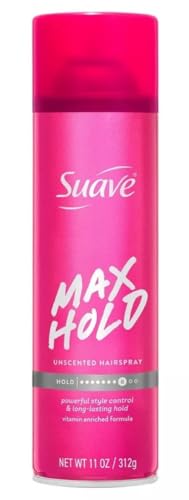 Suave Aerosol Spray Maximum Hold Hairspray Multicolor Unscented, 11 Ounce