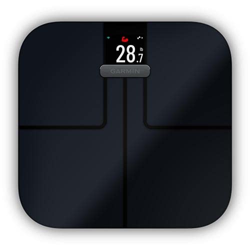 Garmin Index S2, Smart Scale with Wireless Connectivity, Measure Body Fat, Muscle, Bone Mass, Body Water and More, Black (Renewed) (Renewed)