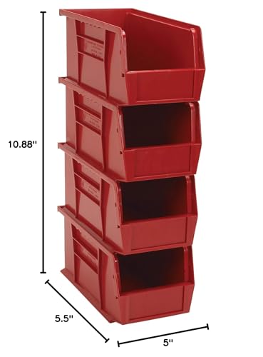 Quantum Heavy-Duty Storage Bins - 4-Pk. Red