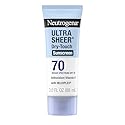 Neutrogena Ultra Sheer Dry-Touch Sunscreen Lotion SPF 70, Broad Spectrum, Water Resistant 80 Min, Oil-Free, Oxybenzone-Free, Non-Comedogenic, Matte