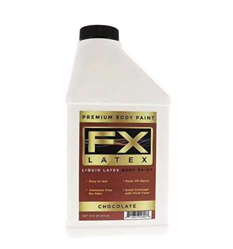 Liquid Latex Fashions - Ammonia Free Natural Face paint for Kids and Adults, Ideal for Art, Parties, School Plays, Cosplays and Concerts, Chocolate