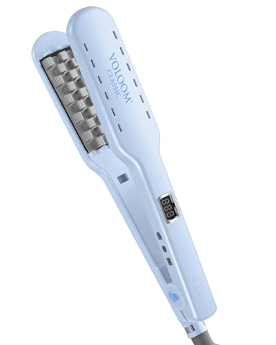 VOLOOM Classic 1-1/2” Inch Professional Volumizing Ceramic Flat Iron - Hair Volumizer & Styling Tool with Adjustable Temp & Auto Shut-Off for Lasting