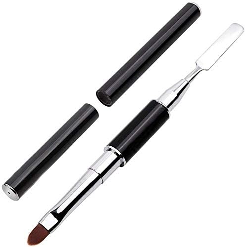 PayPie Dual-Ended Polygel Brush & Picker Brush tool, 2 in 1 Stainless Steel Designs Polygel Nail Brushes Gel Nail Tool for PolyGel Gel Acrylic Nails