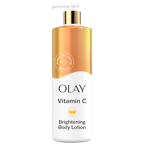 Olay Body Lotion for Women, Brightening with Vitamin C Serum, Visibly Bright & Radiant Skin, 24hr Moisture & Hydration, Fast Absorbing Formula