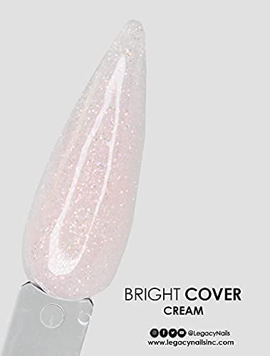 Legacy Nails Professional Bright Cover Full Coverage Color, CREAM 2 oz Acrylic Powder With Shimmer, Shine for Overlay Nail Extensions Beauty & Personal Care LEGACY NAILS