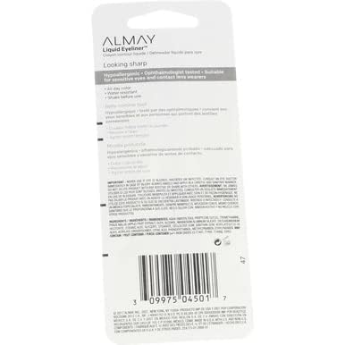 Liquid Eyeliner # 221 Black Noir by Almay for Women - 0.1 oz Eyeliner