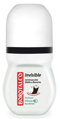 Borotalco:"Invisible" Anti-Stain Deodorant 1.69 Fluid Ounces (50ml) Deo Roll On (Pack of 2) [ Italian Import ] Beauty and Personal Care Borotalco