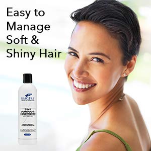 FRAGFRE 2 in 1 Shampoo and Conditioner 12 oz (2-Pack Gift Set) - Fragrance Free Conditioning Shampoo for Short to Medium Hairs - Color Safe - Sulfate
